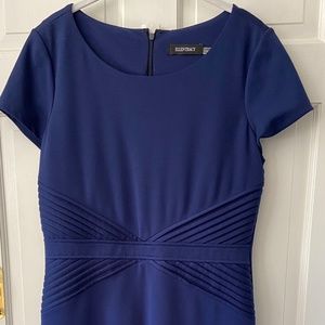 Ellen Tracy Short Sleeve Navy Sheath Size 10